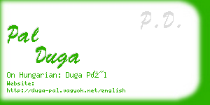 pal duga business card